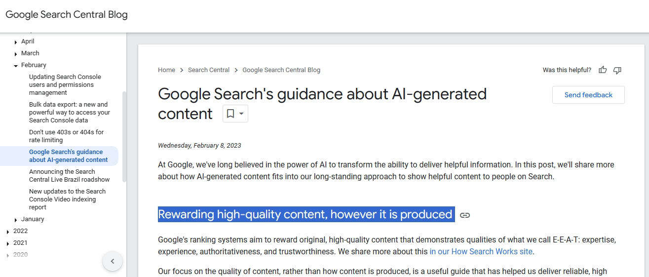 Google's Stance on AI Content