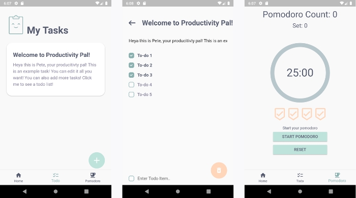 Productivity Pal simple, lightweight, and easy to use companion for all your productivity needs