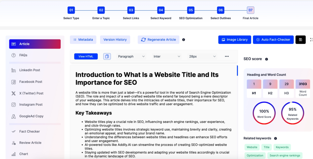 AI SEO On-Page Optimization with Addlly