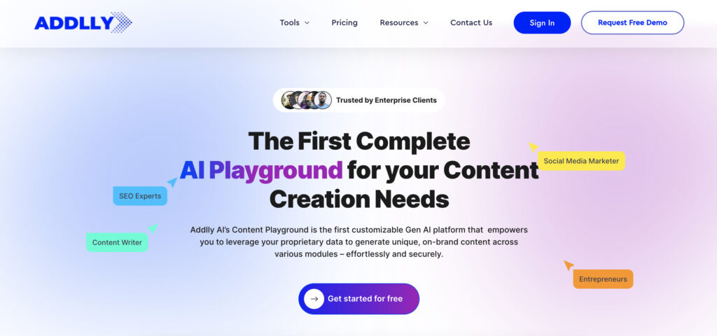 Addlly-AI-Promptless-Playground-for-Content-Creation