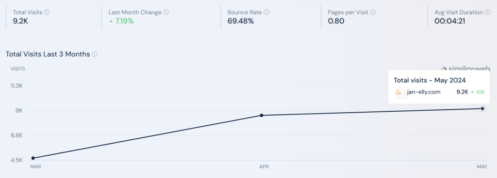 jan-elly.com Traffic & Engagement Analysis