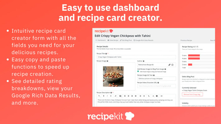 Recipe Kit is a fantastic app for Shopify stores that focus on food and recipes. This app makes it easy to create, manage, and display recipes on your blog, enhancing the experience for your audience and boosting engagement.