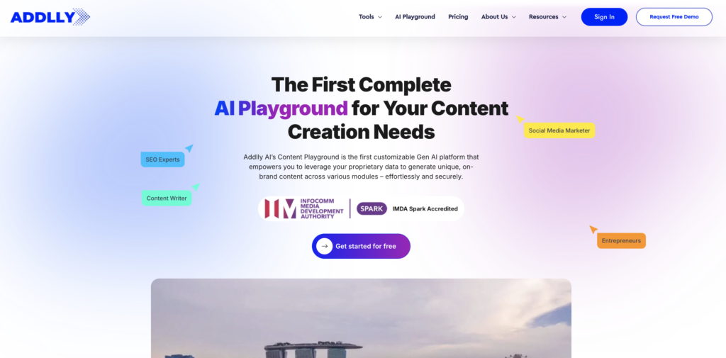 Addlly AI adalah platform AI all-in-one yang memudahkan pembuatan berbagai jenis konten, termasuk SEO blog, posting media sosial, press release, dan newsletter. Addlly AI tidak hanya mempermudah proses kreatif dengan otomatisasi, tetapi juga memberikan konten yang SEO-optimized, memungkinkan pengguna untuk meningkatkan peringkat mesin pencari tanpa harus menulis prompt secara manual