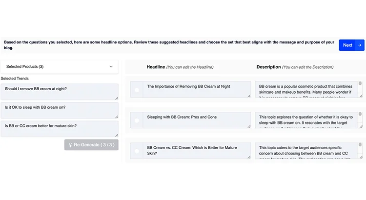 Generate Blogs on Trending Topics for Your Products