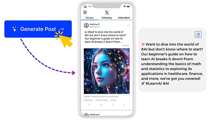 Create Engaging Twitter X Posts in Seconds