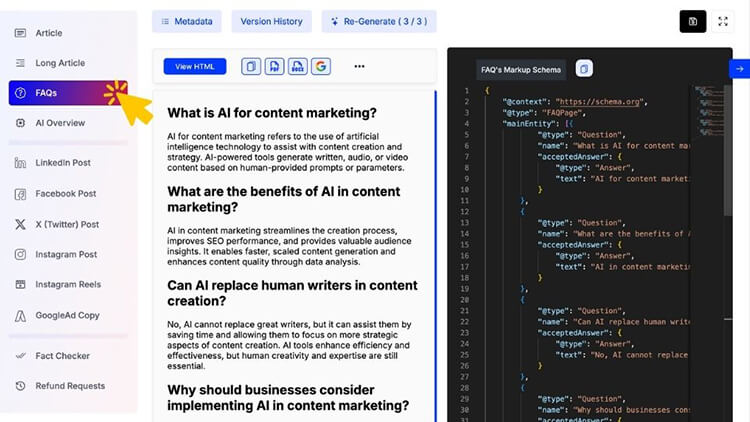 How Does Our AI FAQ Generator Work?