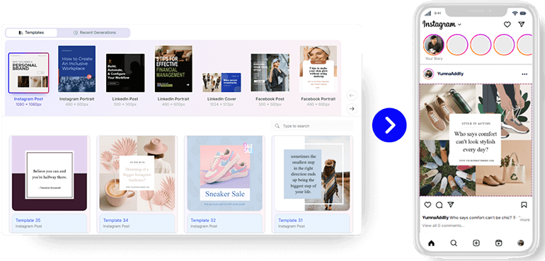 Use 100s of Editable Templates