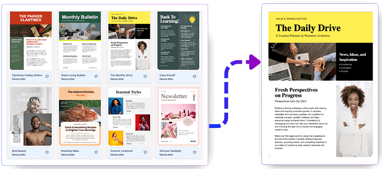 100+ Customizable Templates