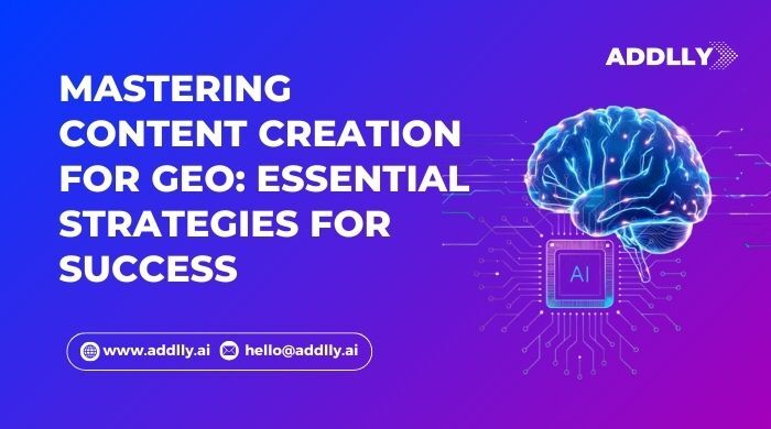 Content Creation for GEO