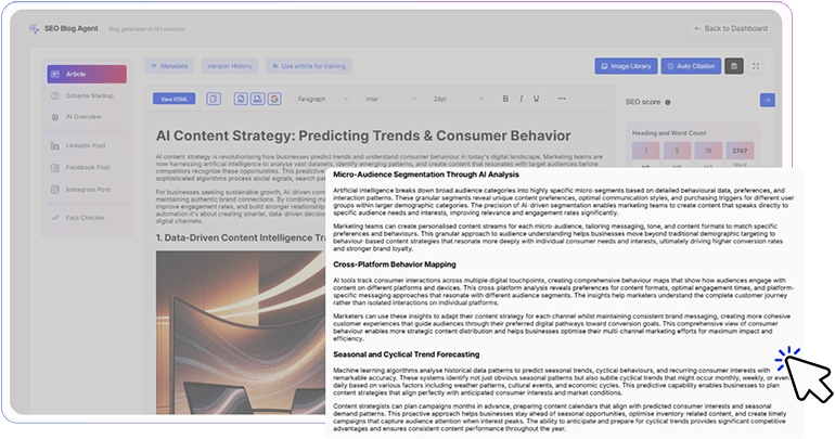 Generate SEO Ready Headings and Content Structure