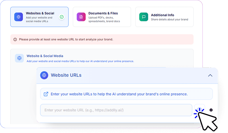 Enter your brand website
