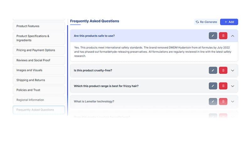 FAQs Content