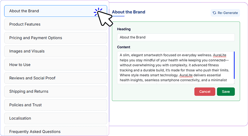 Generate Conversion Focused PDP Copy