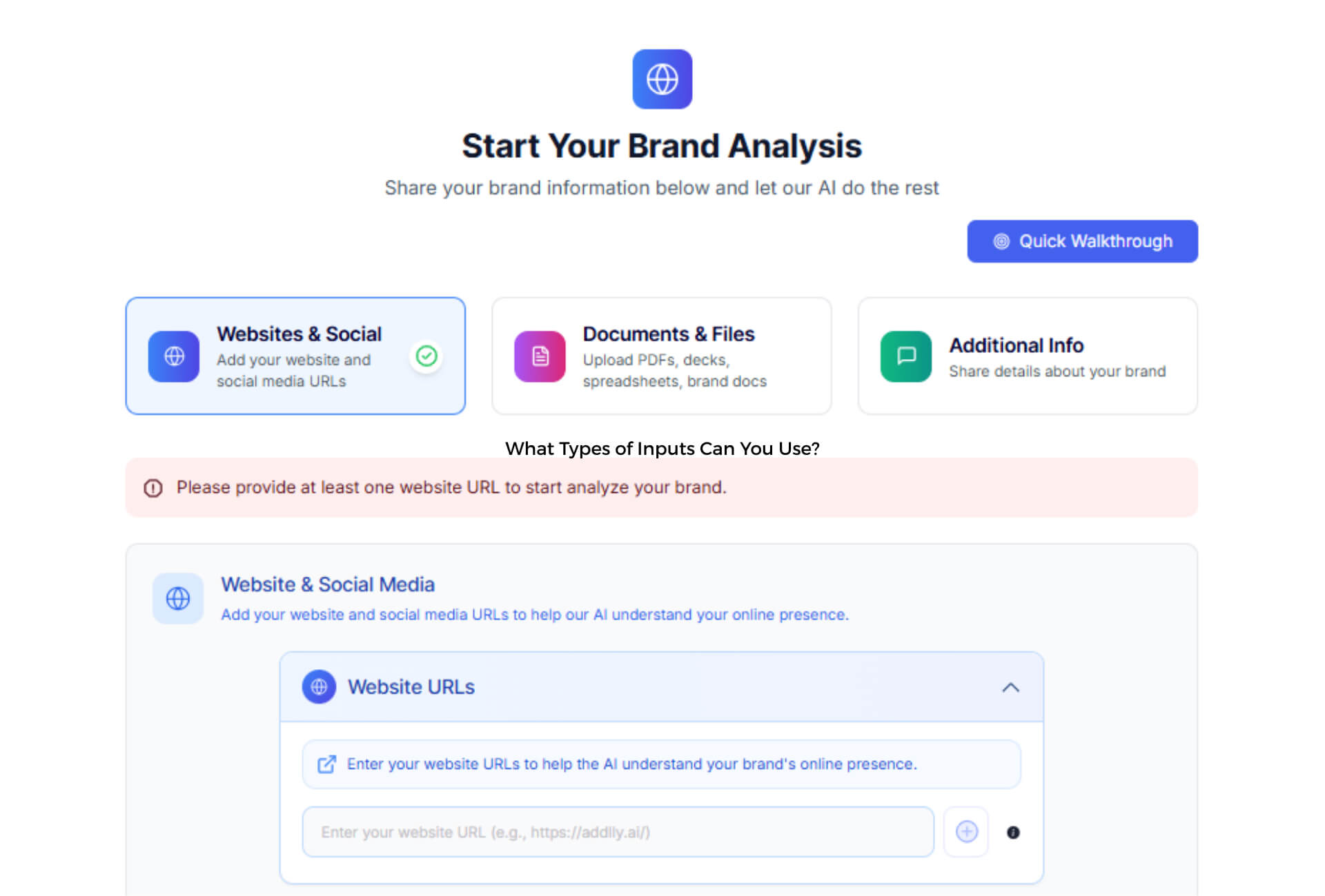 What Types of Inputs Can You Use in brand training
