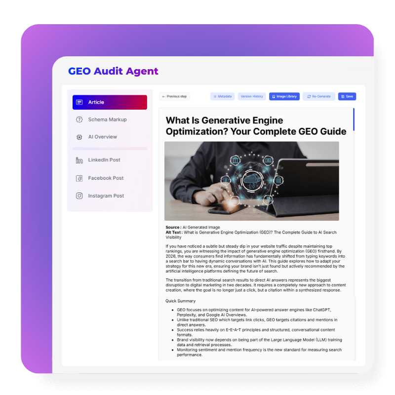 Execute GEO Optimization at Scale