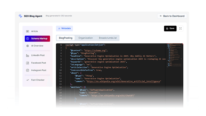 Automated Schema Generation