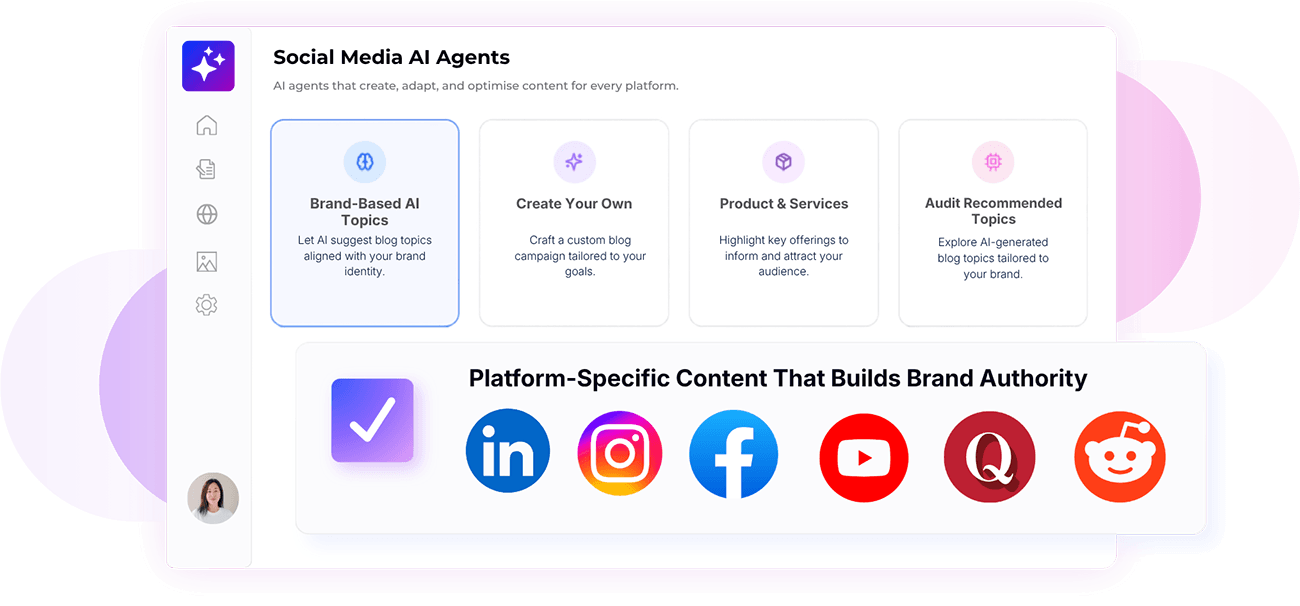 Social Media AI Agents Built for AI Search Visibility